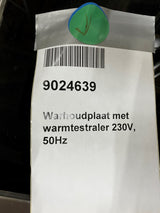 Warmhoudplaat met warmtestraler 230V, 50Hz