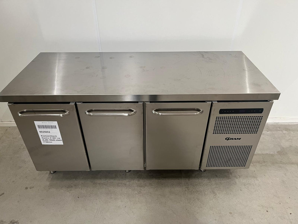 Koelwerkbank Gastro K1807 zw 2LHD 1RHD stekkl 1726mm